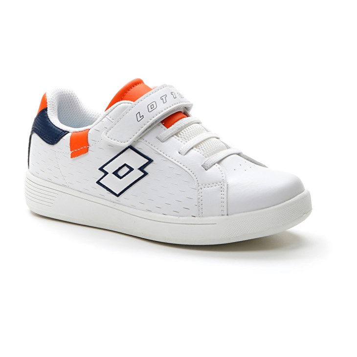 Kids' Lotto 1973 AMF Evo VI Fluo CL S Sports Shoes White | HJ484638N7
