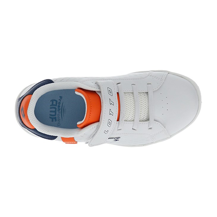 Kids' Lotto 1973 AMF Evo VI Fluo CL S Sports Shoes White | HJ484638N7