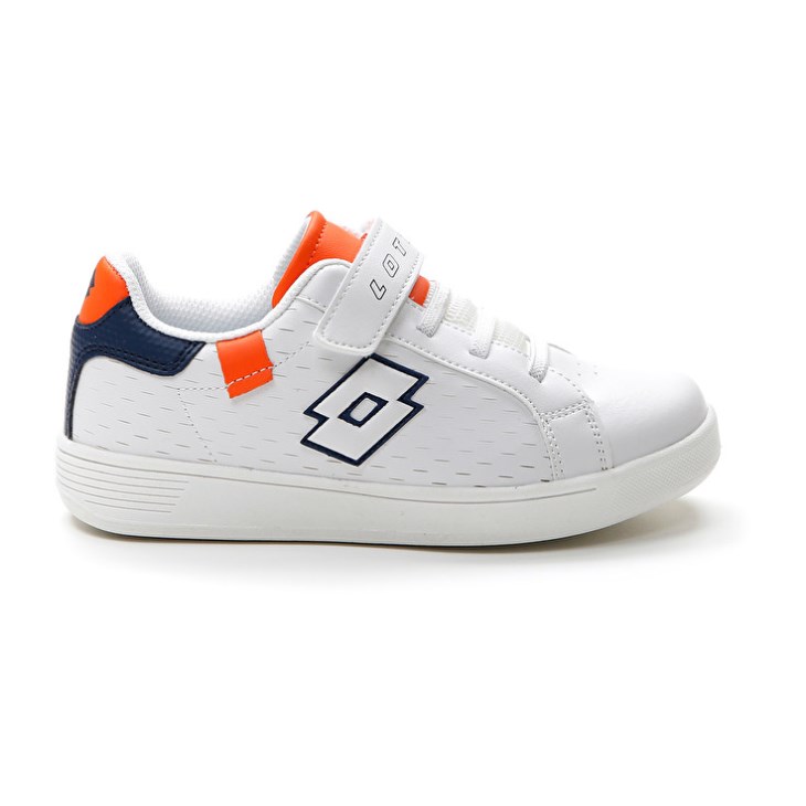 Kids' Lotto 1973 AMF Evo VI Fluo CL S Sports Shoes White | HJ484638N7