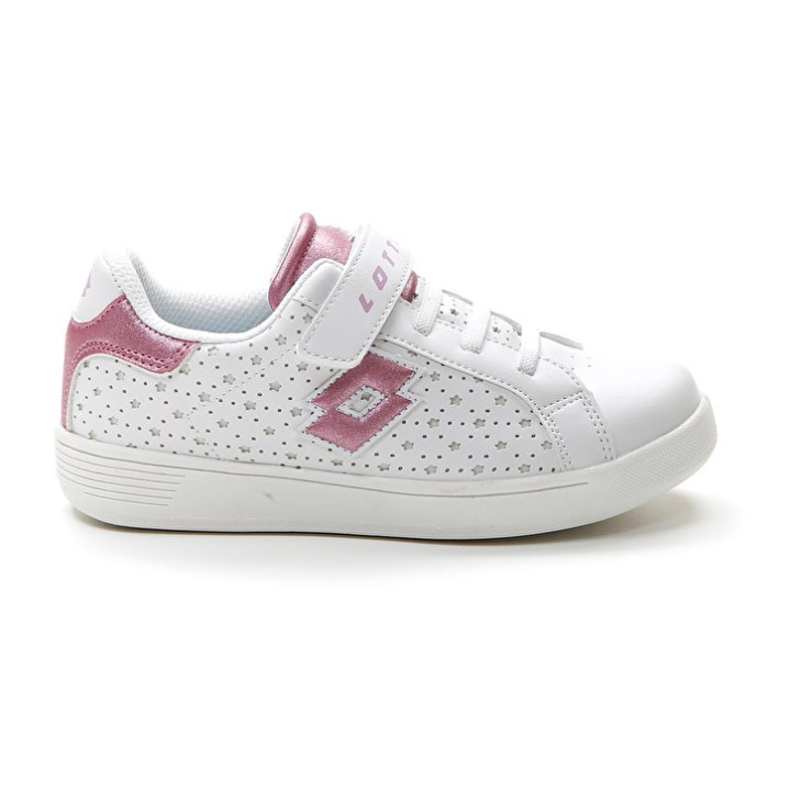 Kids' Lotto 1973 AMF Evo VI Glitter CL S Sports Shoes White | XL076067J6