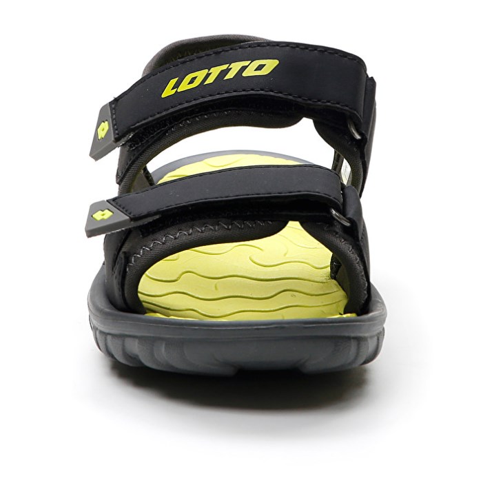 Kids' Lotto Las Rochas 1 CL Sandals Black / Yellow | UM451435L4