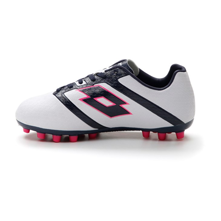 Kids' Lotto Maestro 700 IV AGM JR Soccer Shoes Wgite / Black / Red | GP324812E7