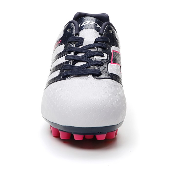 Kids' Lotto Maestro 700 IV AGM JR Soccer Shoes Wgite / Black / Red | GP324812E7