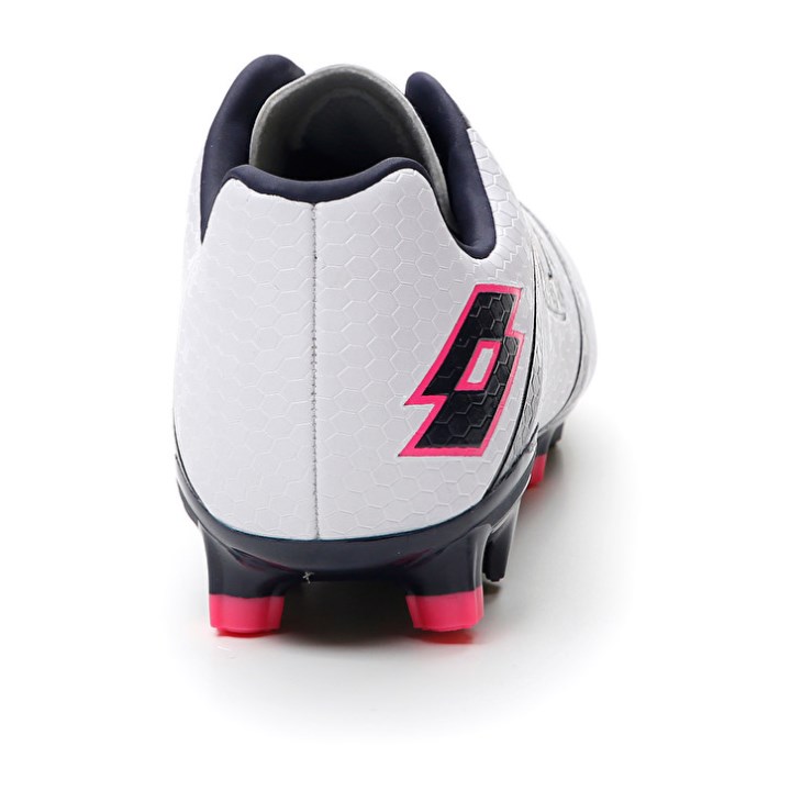 Kids' Lotto Maestro 700 IV FG JR Soccer Shoes White / Navy Blue | DG279607J3