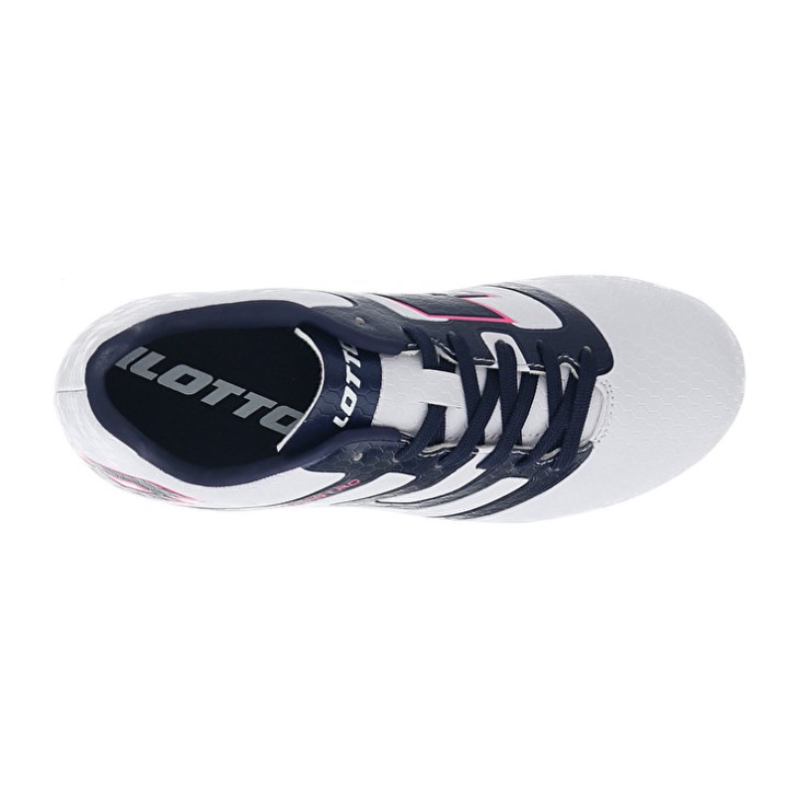 Kids' Lotto Maestro 700 IV FG JR Soccer Shoes White / Navy Blue | DG279607J3