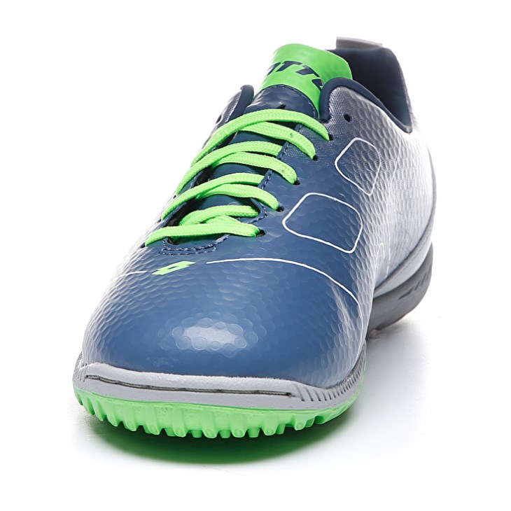 Kids' Lotto Maestro 700 TF JR Soccer Shoes Silver / Blue / Green | NH840934S5