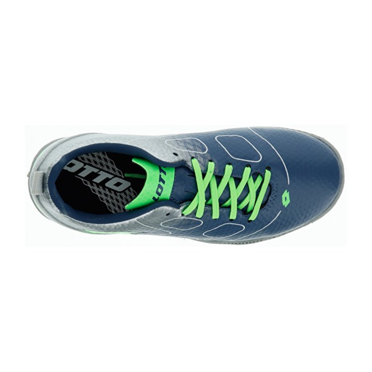 Kids' Lotto Maestro 700 TF JR Soccer Shoes Silver / Blue / Green | NH840934S5