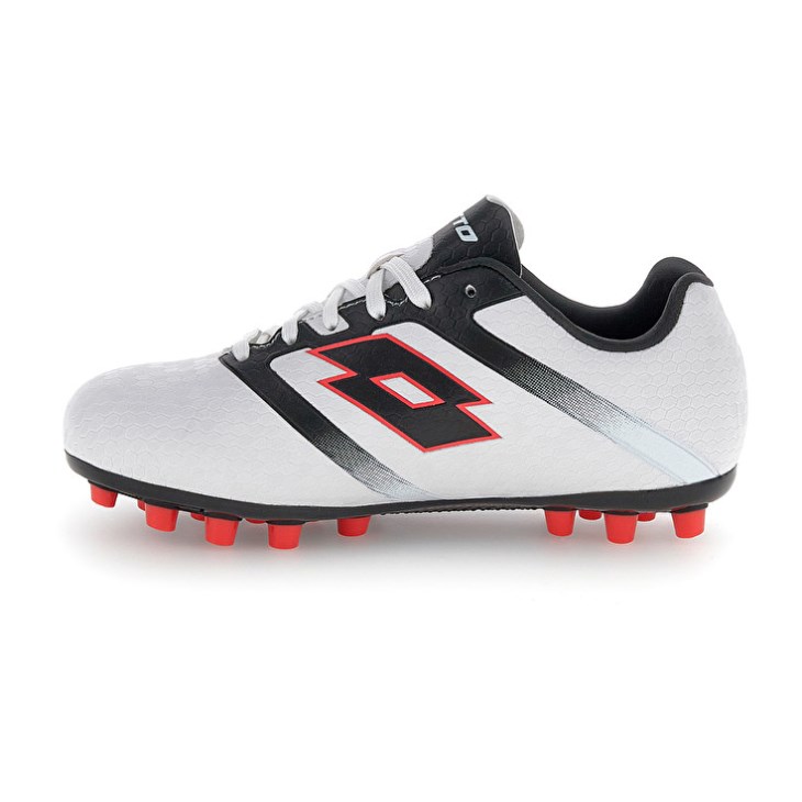 Kids' Lotto Maestro 700 V AGM JR Soccer Shoes White / Black / Red | UJ360246U4