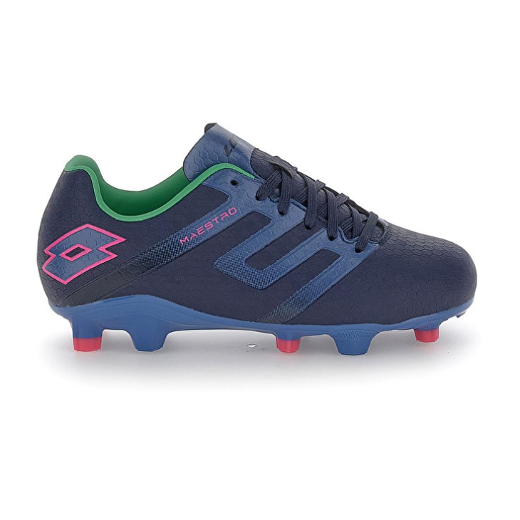 Kids' Lotto Maestro 700 V FG AGM JR Soccer Shoes Navy Blue | DK271097E8