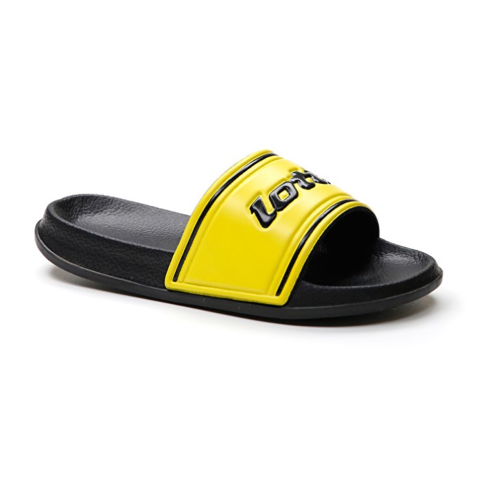 Kids' Lotto Midway IV CL Slides Black / Yellow | UL562926K6