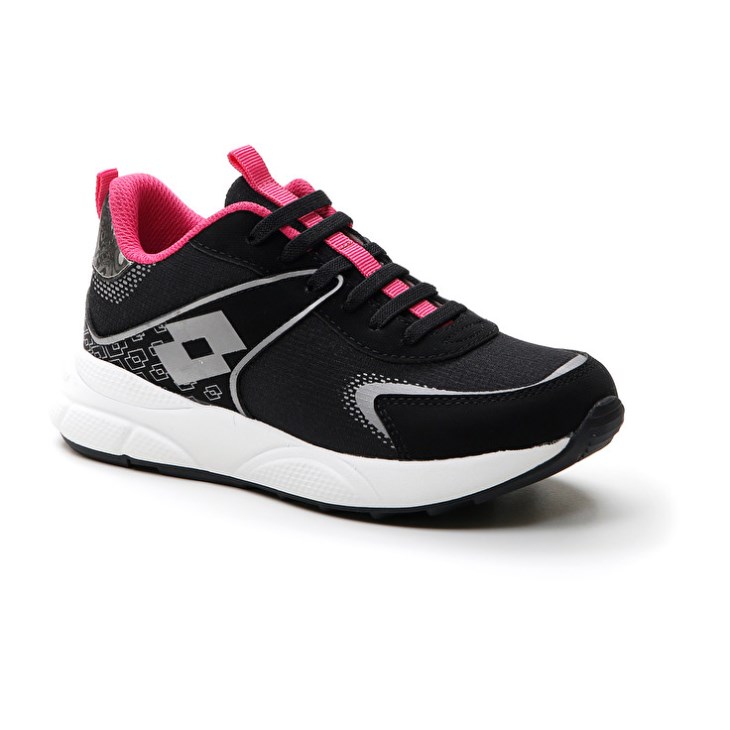 Kids' Lotto Sirius AMF CL Sneakers Black / Pink | QN692379D6