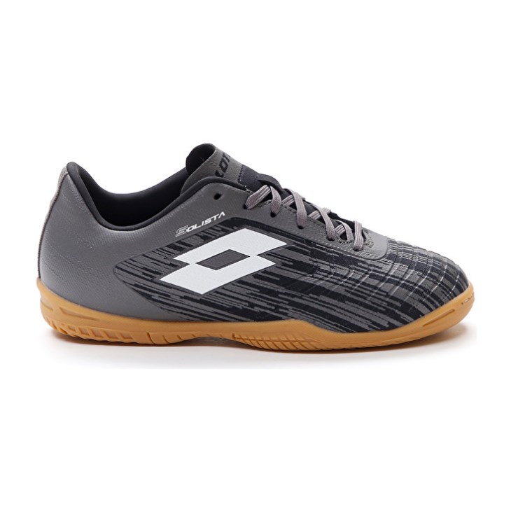 Kids' Lotto Solista 700 III ID JR Football Boots Black / White / Grey | TZ973667Q9