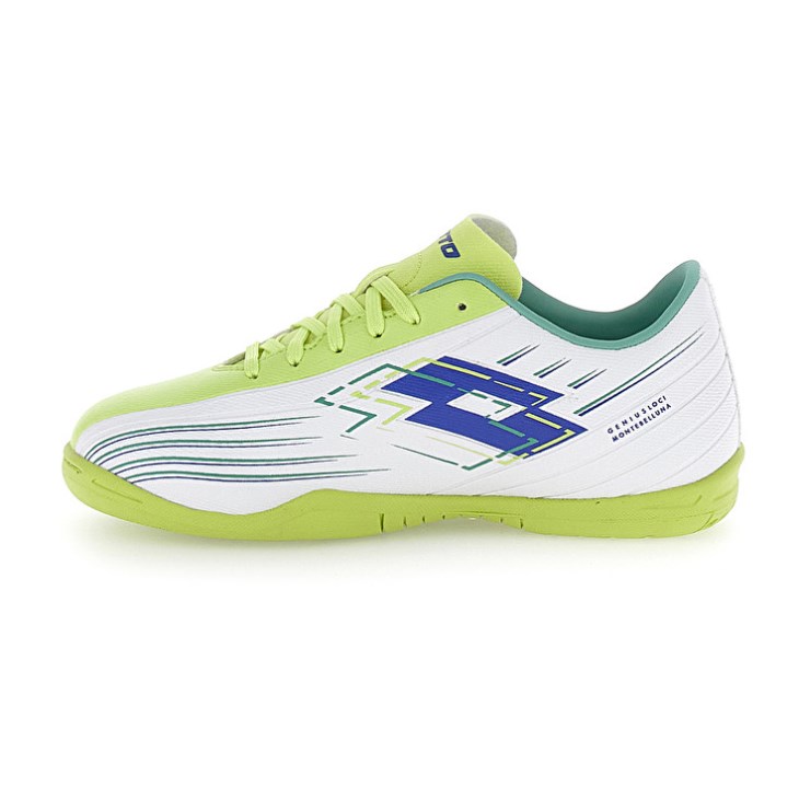 Kids' Lotto Solista 700 VIII ID JR Soccer Shoes White / Green Yellow | MK093599S2