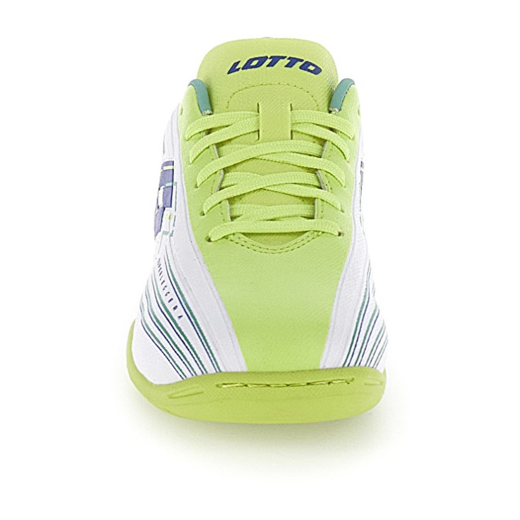Kids' Lotto Solista 700 VIII ID JR Soccer Shoes White / Green Yellow | MK093599S2
