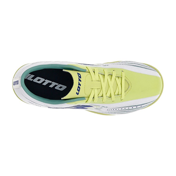 Kids' Lotto Solista 700 VIII ID JR Soccer Shoes White / Green Yellow | MK093599S2