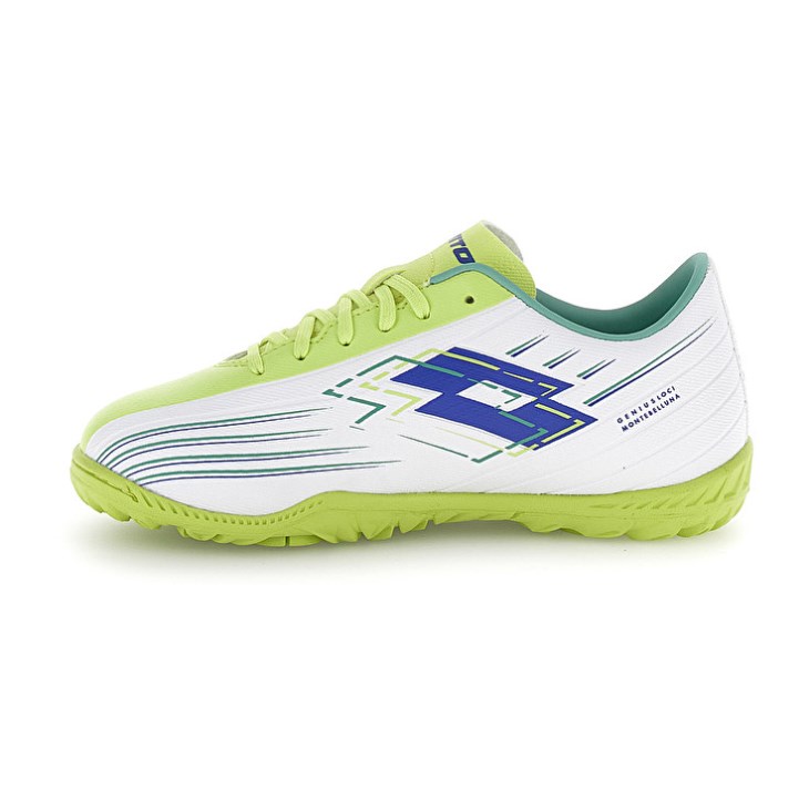 Kids' Lotto Solista 700 VIII TF JR Soccer Shoes White / Green Yellow | JE638293J2