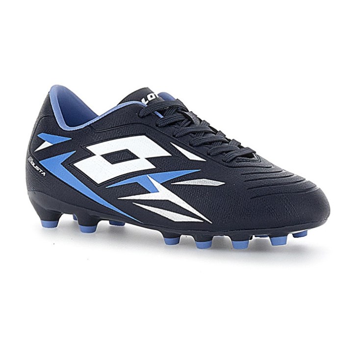 Kids' Lotto Solista 700 VI FG JR Soccer Shoes Navy Blue / White / Blue | MS916051I9