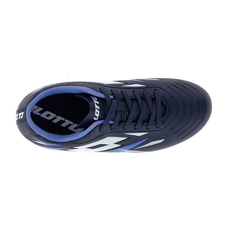 Kids' Lotto Solista 700 VI FG JR Soccer Shoes Navy Blue / White / Blue | MS916051I9