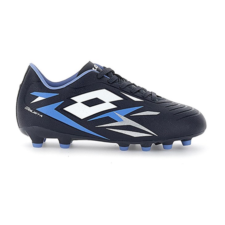 Kids' Lotto Solista 700 VI FG JR Soccer Shoes Navy Blue / White / Blue | MS916051I9