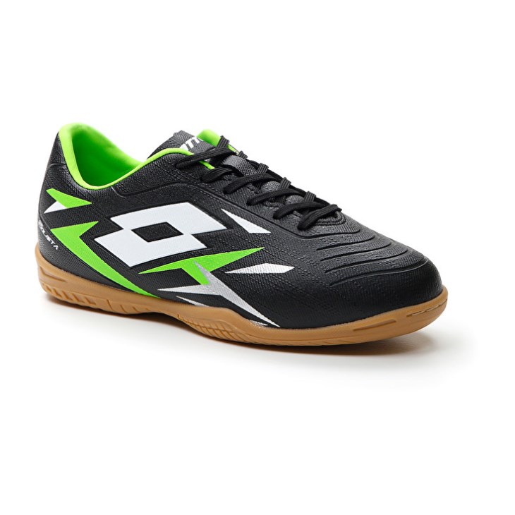 Kids' Lotto Solista 700 VI ID JR Soccer Shoes Black / Green | GU949854H2