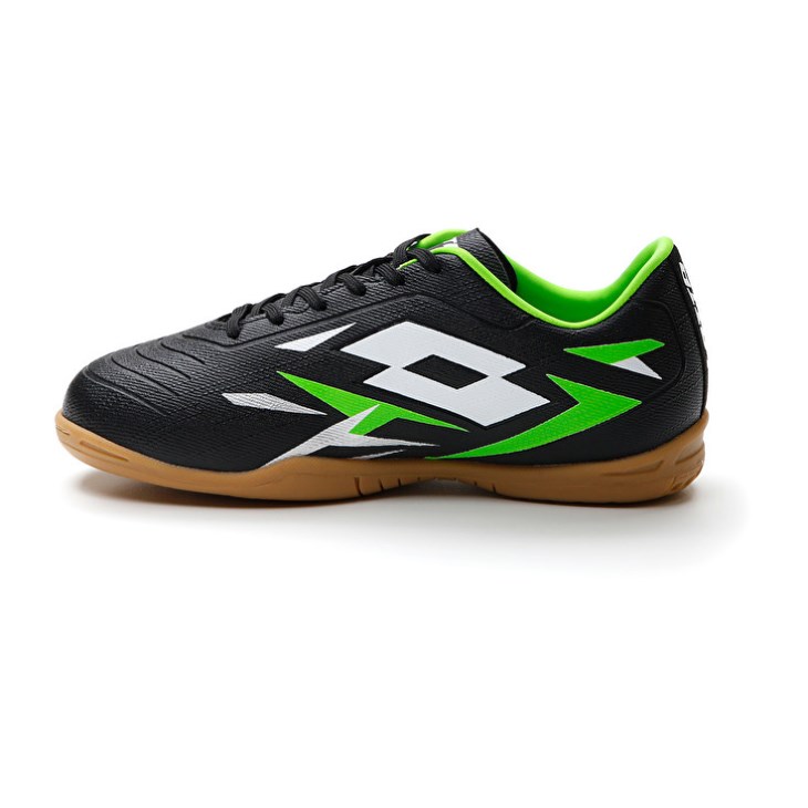 Kids' Lotto Solista 700 VI ID JR Soccer Shoes Black / Green | GU949854H2