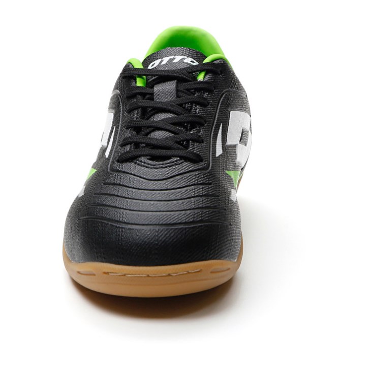 Kids' Lotto Solista 700 VI ID JR Soccer Shoes Black / Green | GU949854H2