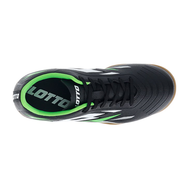 Kids' Lotto Solista 700 VI ID JR Soccer Shoes Black / Green | GU949854H2