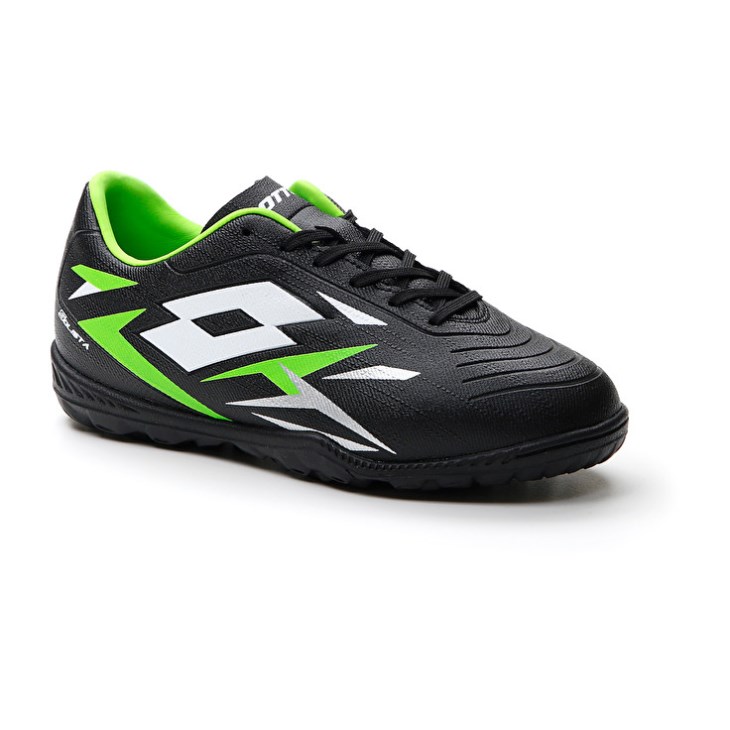 Kids' Lotto Solista 700 VI TF JR Soccer Shoes Black / Green | XG168806G1