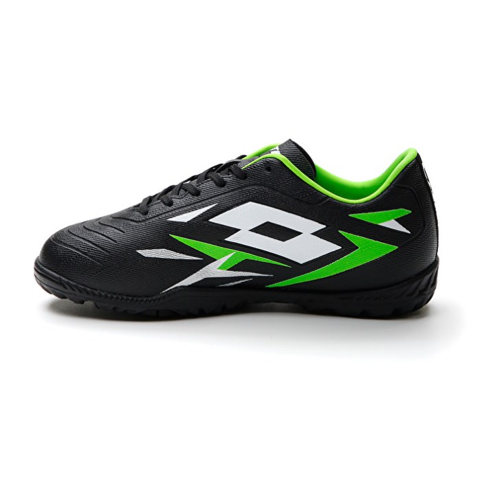 Kids' Lotto Solista 700 VI TF JR Soccer Shoes Black / Green | XG168806G1