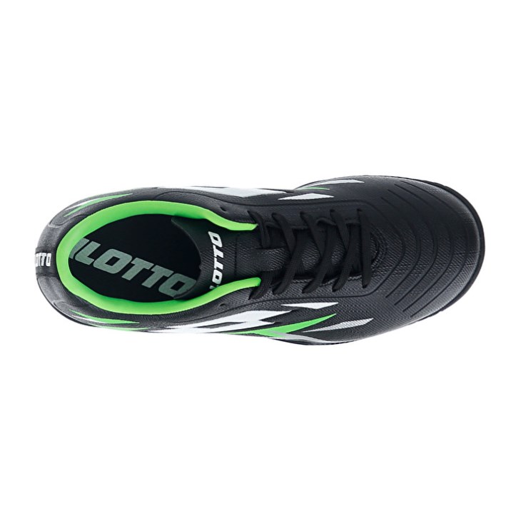 Kids' Lotto Solista 700 VI TF JR Soccer Shoes Black / Green | XG168806G1