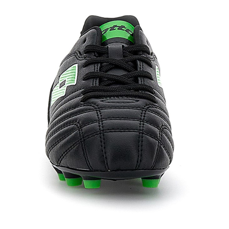 Kids' Lotto Stadio 705 FG JR Soccer Shoes Black / Green | XI137403O3