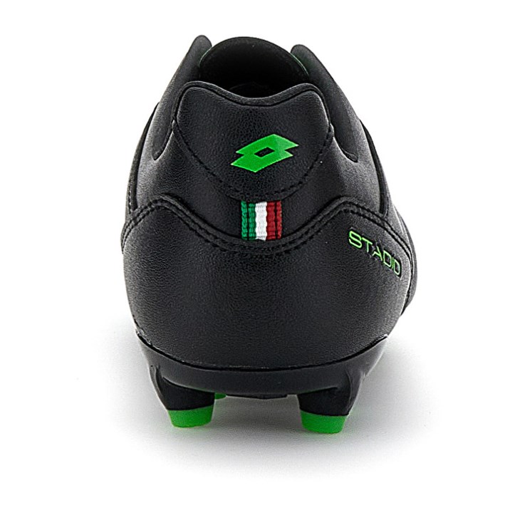 Kids' Lotto Stadio 705 FG JR Soccer Shoes Black / Green | XI137403O3