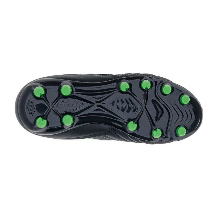 Kids' Lotto Stadio 705 FG JR Soccer Shoes Black / Green | XI137403O3