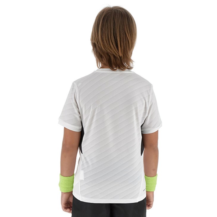 Kids' Lotto Tech B I D4 T Shirts White / Green | NN290959G9
