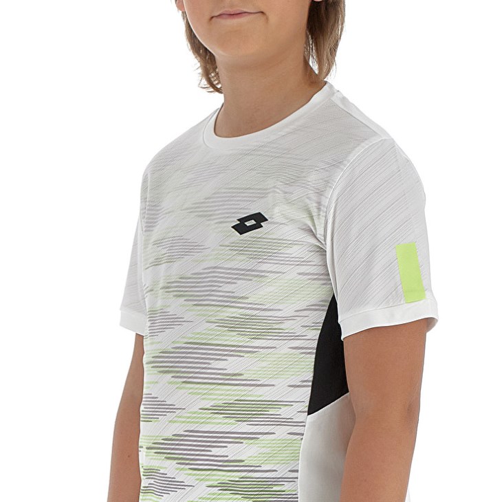 Kids' Lotto Tech B I D4 T Shirts White / Green | NN290959G9