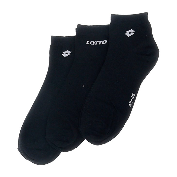 Lotto Short Ankle II Pk3prs Sports Socks Black | YW051565Q3
