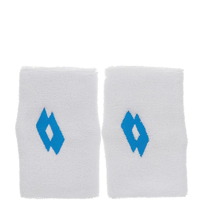Lotto Tennis B SKG Wristbands White / Blue | ME347244K3