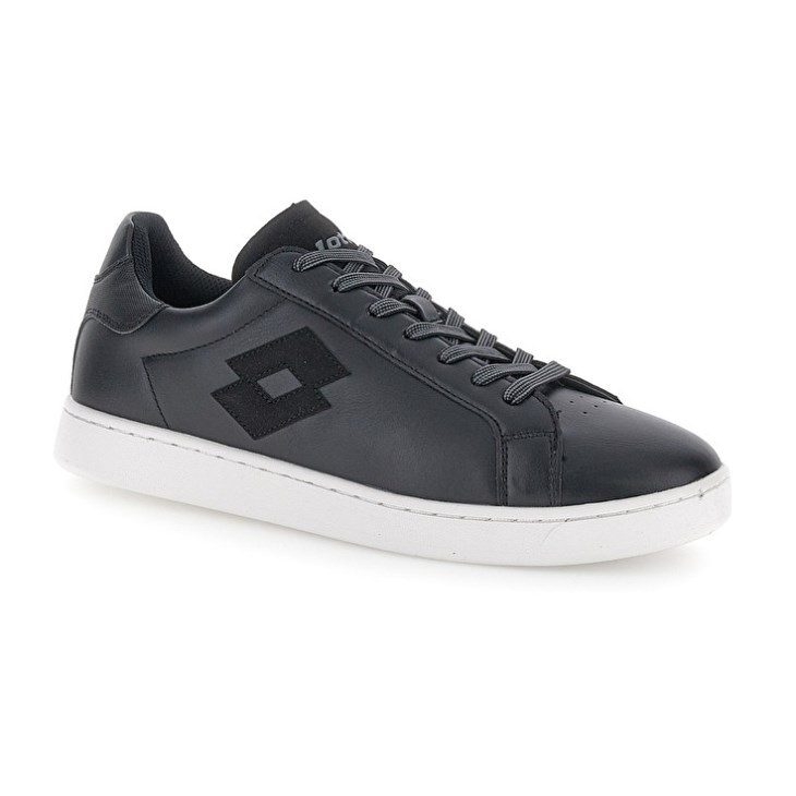 Men Lotto 1973 AMF Evo VII Tennis Shoes Black | XJ557215B9