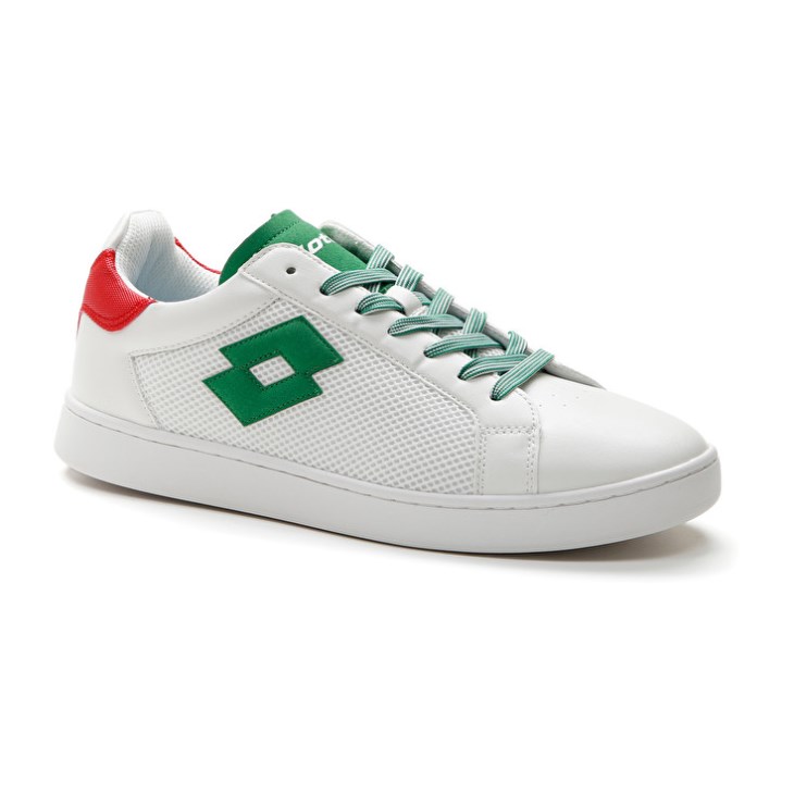 Men Lotto 1973 AMF NET Tennis Shoes White / Green / Red | TG984608A3