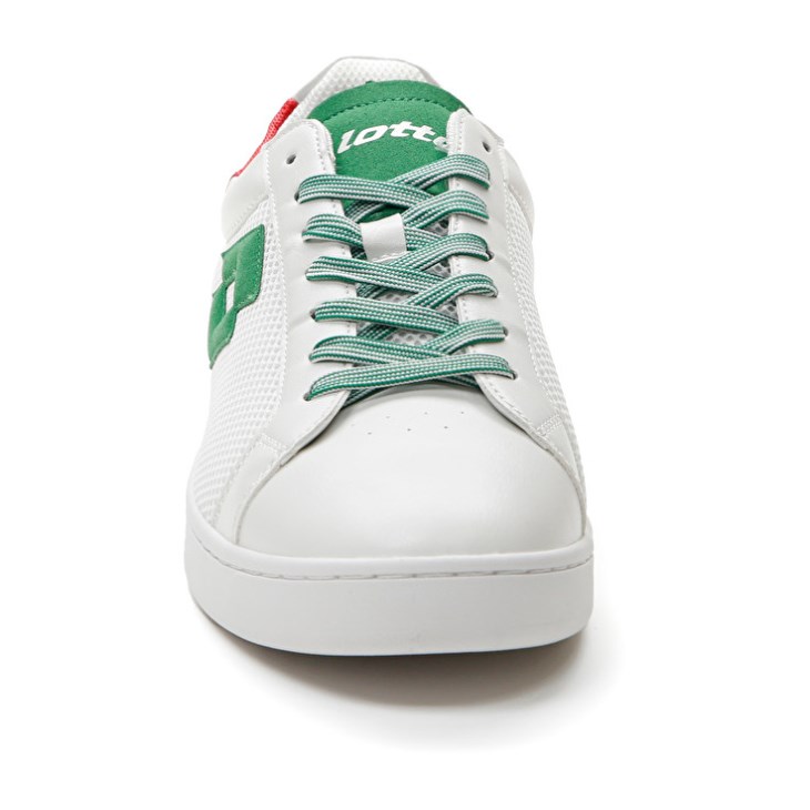 Men Lotto 1973 AMF NET Tennis Shoes White / Green / Red | TG984608A3