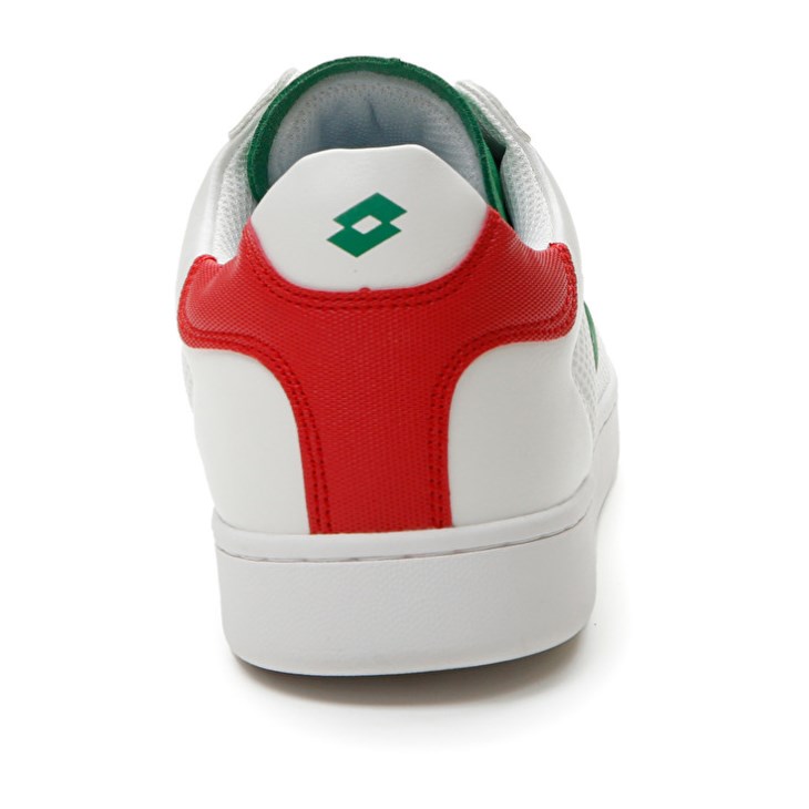 Men Lotto 1973 AMF NET Tennis Shoes White / Green / Red | TG984608A3