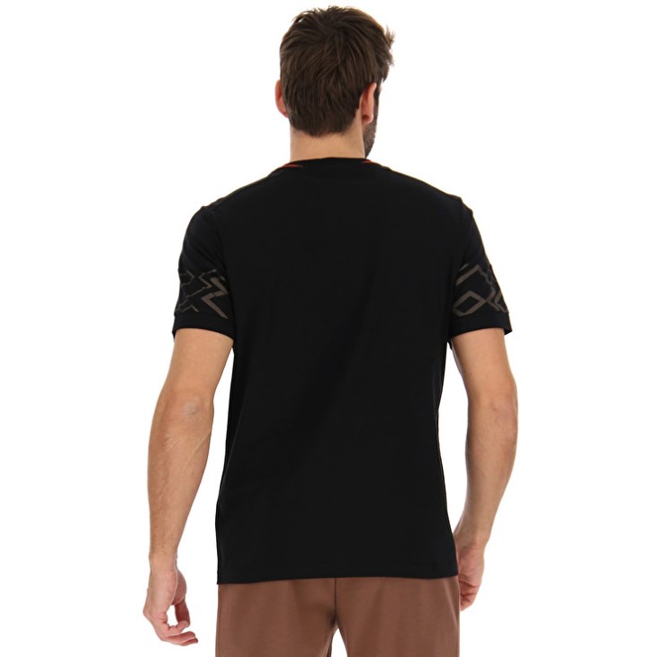 Men Lotto Athletica Classic VI T Shirts Black | GQ377167K0