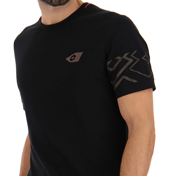 Men Lotto Athletica Classic VI T Shirts Black | GQ377167K0