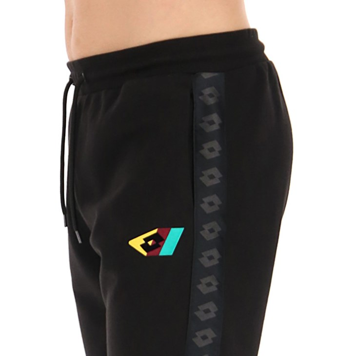 Men Lotto Athletica Classic V Sports Pants Black | HD793199G0