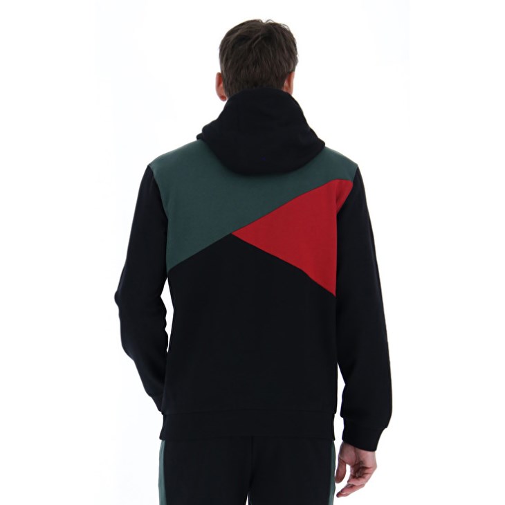 Men Lotto Athletica LG III Sweat HD FL Hoodie Black | JZ504400P4