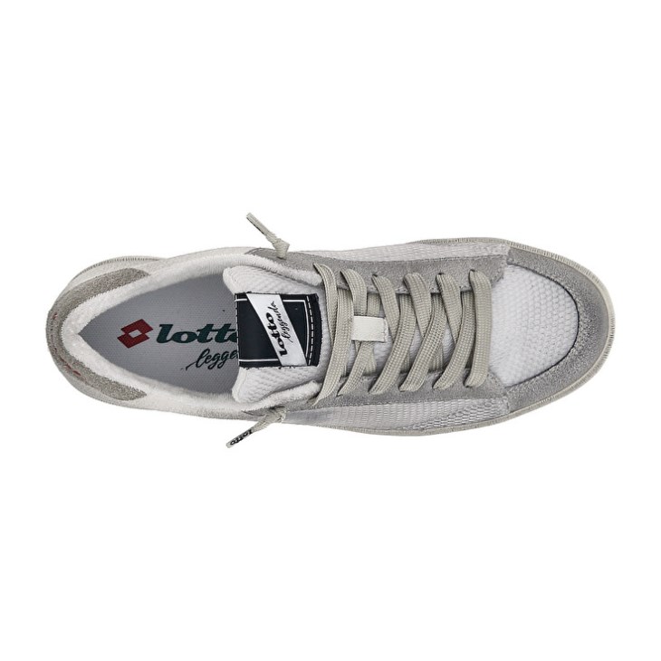 Men Lotto Autograph Grid 1 Sneakers White / Dark Grey / Silver | CS552675Z4