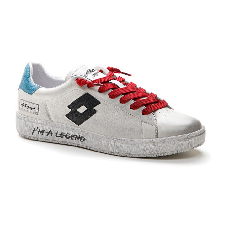 Men Lotto Autograph Legend Sneakers White / Black / Blue | ET390949S7
