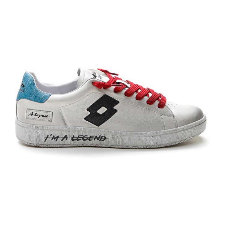 Men Lotto Autograph Legend Sneakers White / Black / Blue | ET390949S7
