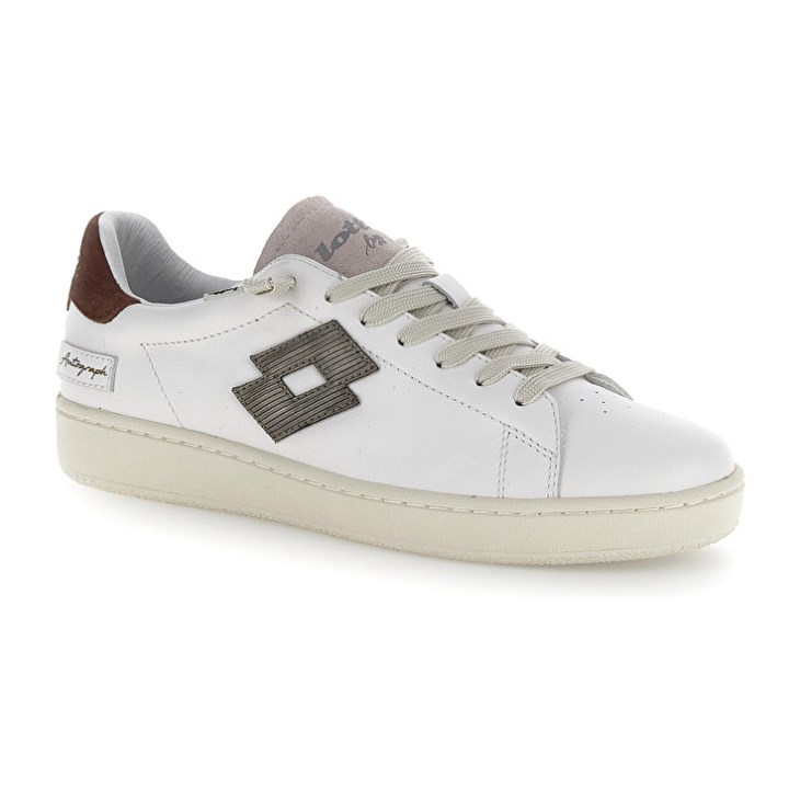 Men Lotto Autograph Stripes 2 Sneakers White | RT034323U2