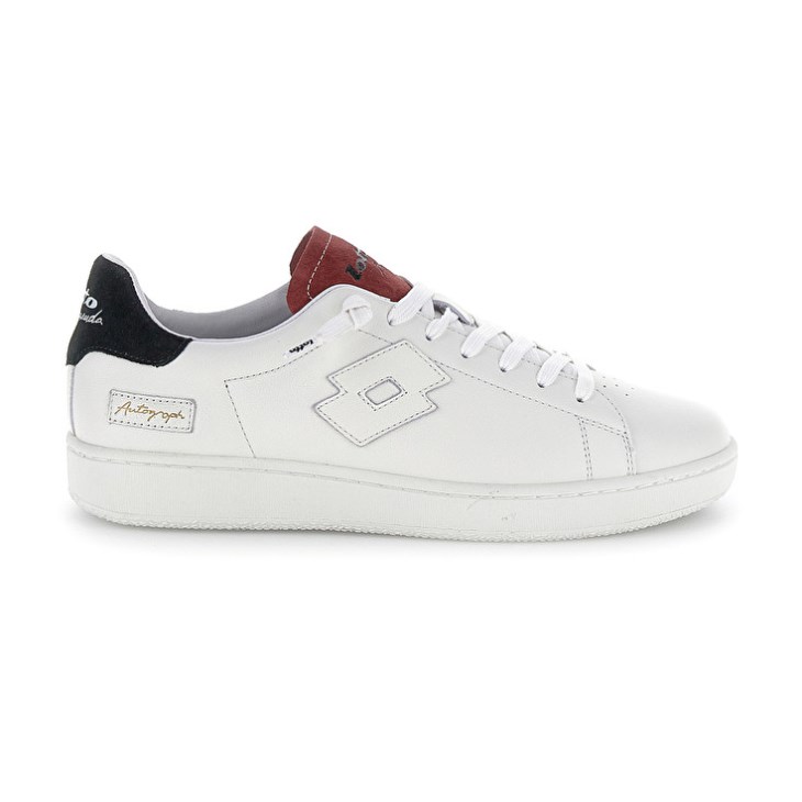 Men Lotto Autograph Suede Sneakers White / Black / Red | VZ401980G4